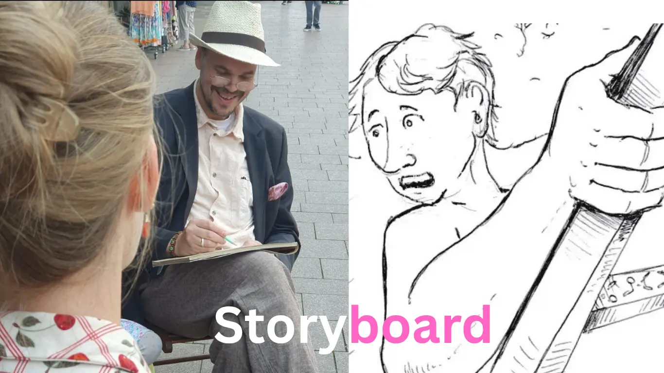 Bernd Schon zeichnet - es geht um Storyboards für Film, Video, Fernsehen & Co.